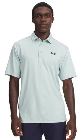 Under Armour Playoff Jacquard heren polo, enamel blue/illusion green