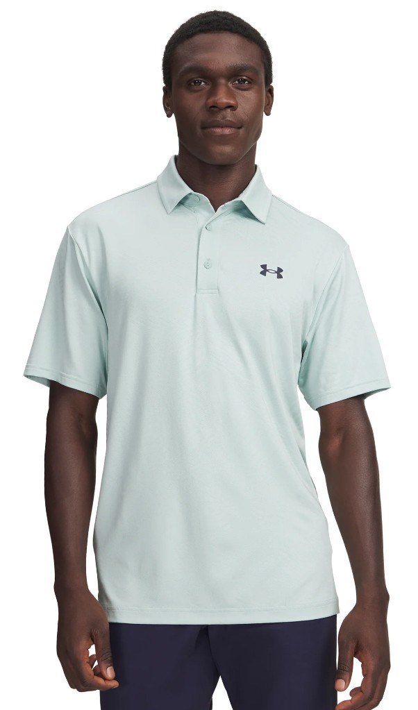Under Armour Playoff Jacquard heren polo, enamel blue/illusion green