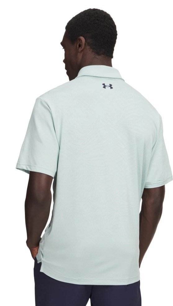 Under Armour Playoff Jacquard heren polo, enamel blue/illusion green