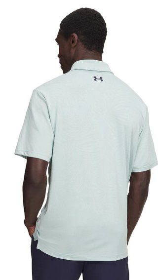 Under Armour Playoff Jacquard heren polo, enamel blue/illusion green