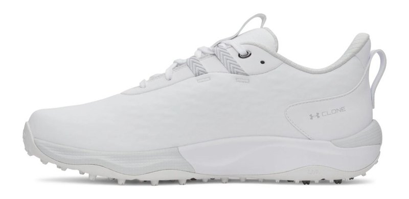 Under Armour Drive Pro Clone Spikeless heren golfschoenen, wit/metallic gunmetal
