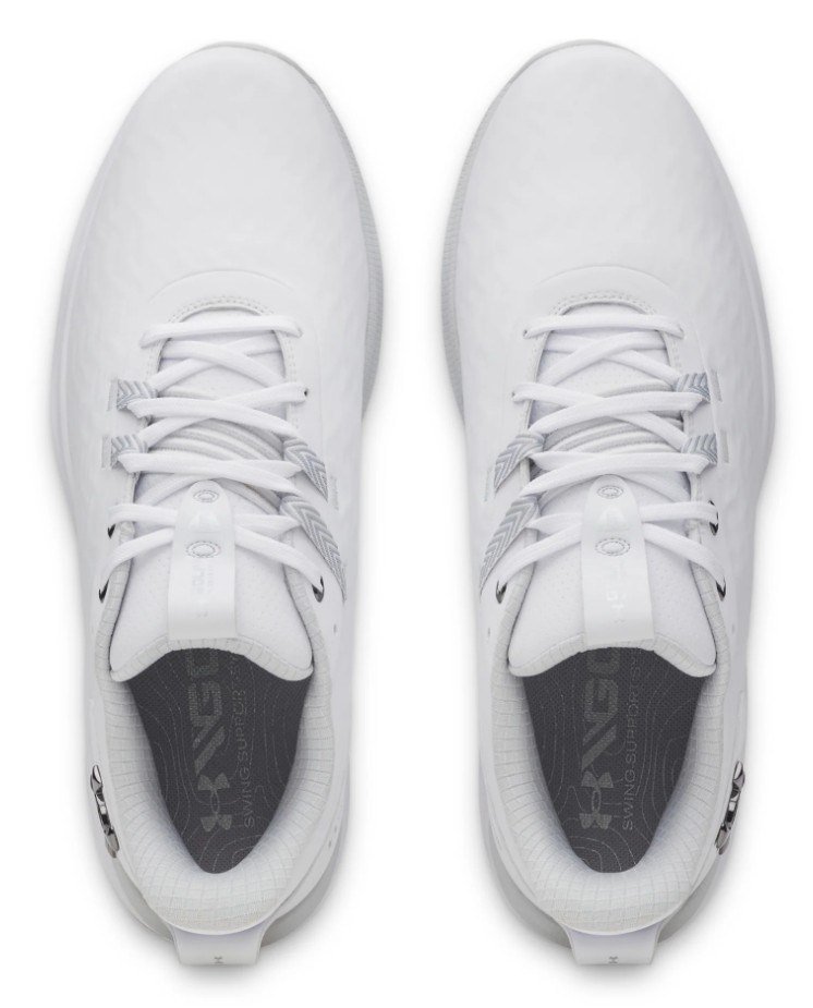 Under Armour Drive Pro Clone Spikeless heren golfschoenen, wit/metallic gunmetal