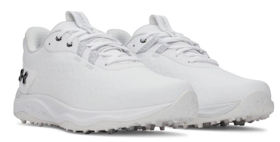 Under Armour Drive Pro Clone Spikeless heren golfschoenen, wit/metallic gunmetal