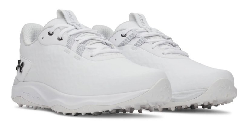 Under Armour Drive Pro Clone Spikeless heren golfschoenen, wit/metallic gunmetal