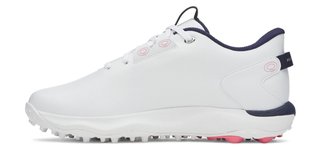 Under Armour Drive Fade 2 Spikeless dames golfschoenen, wit/metallic zilver
