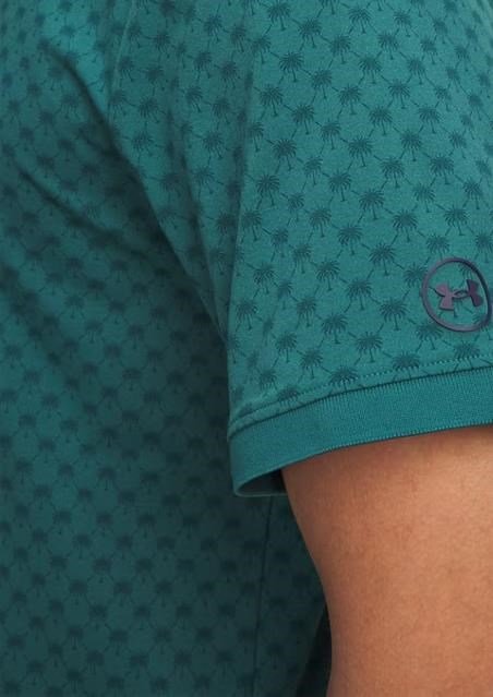 Under Armour ArmourDry Print Rib heren polo, rack green/arden green/midnight navy