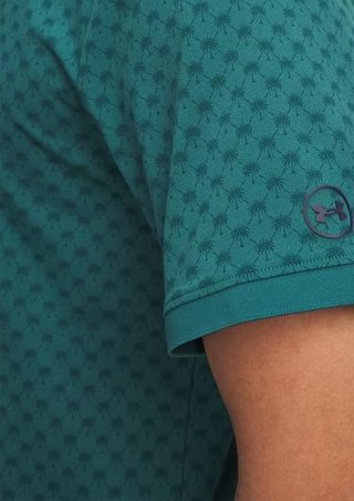 Under Armour ArmourDry Print Rib heren polo, rack green/arden green/midnight navy