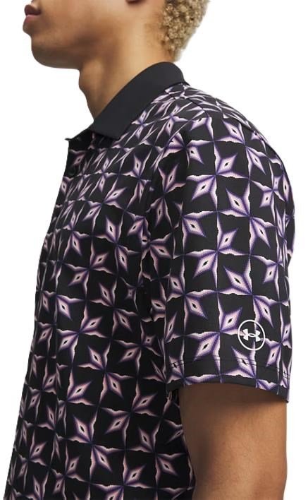Under Armour ArmourDry Printed heren polo, zwart/posh pink/wit