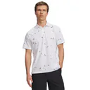 Under Armour ArmourDry Printed heren polo, wit/rack green/zwart