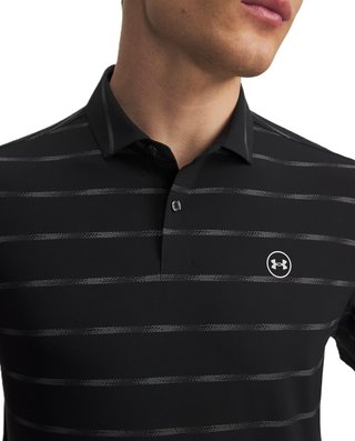 Under Armour Drive Chill Printed heren polo, black/castlerock/halo gray