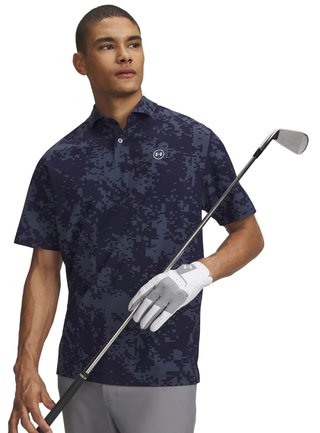 Under Armour Drive Chill Printed heren polo, midnight navy/halo grey