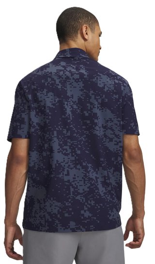 Under Armour Drive Chill Printed heren polo, midnight navy/halo grey