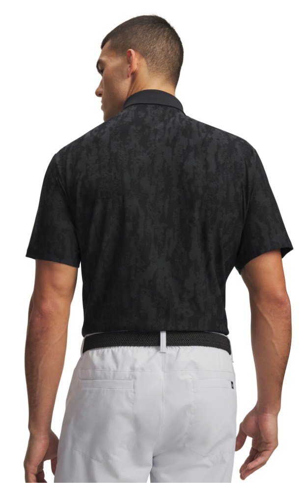 Under Armour Dry Jacquard heren polo, zwart/antraciet