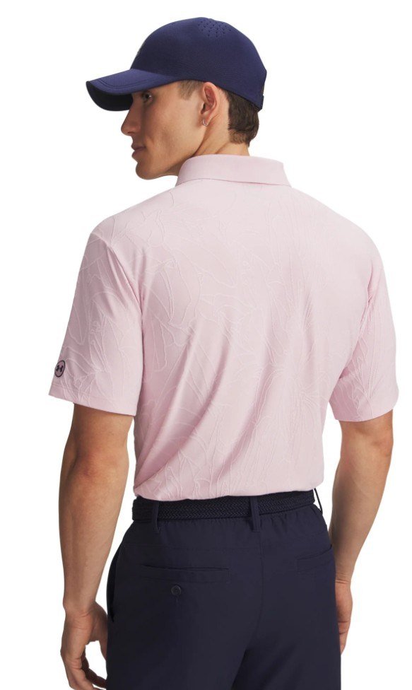 Under Armour Dry Jacquard heren polo, prime pink/pink dusk