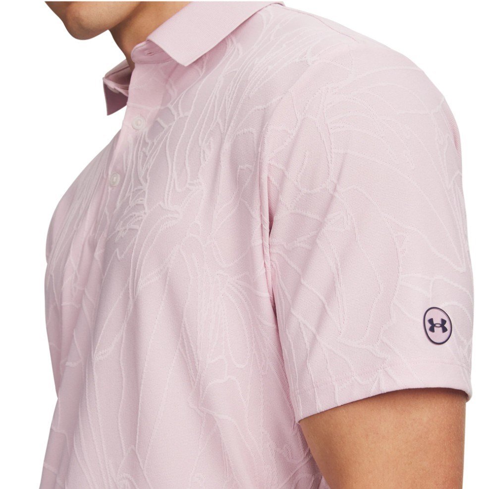 Under Armour Dry Jacquard heren polo, prime pink/pink dusk