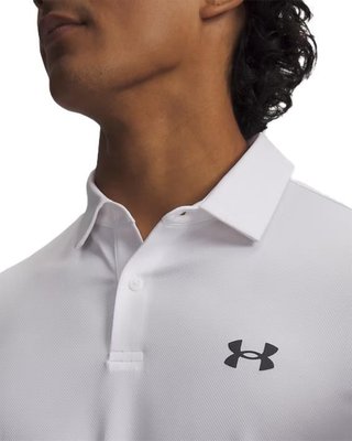 Under Armour Matchplay heren polo, wit/pitch gray