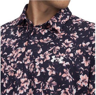 Under Armour Matchplay Printed heren polo, midnight navy/posh pink