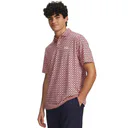 Under Armour Matchplay Printed heren polo, posh pink/midnight navy