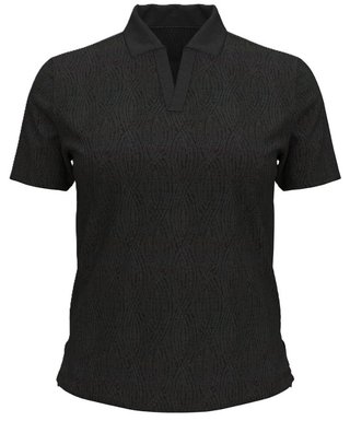 Under Armour Halo Bonded Jacquard dames polo, zwart