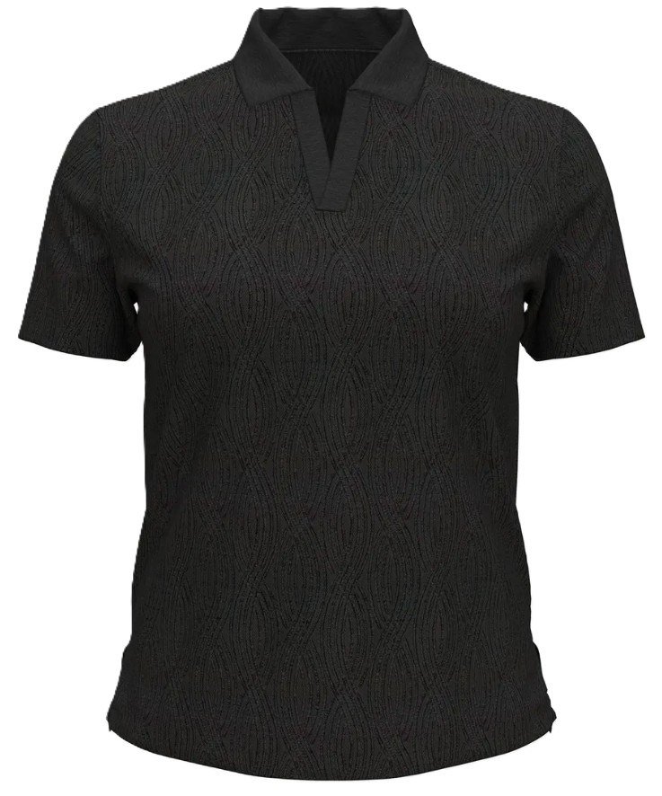 Under Armour Halo Bonded Jacquard dames polo, zwart