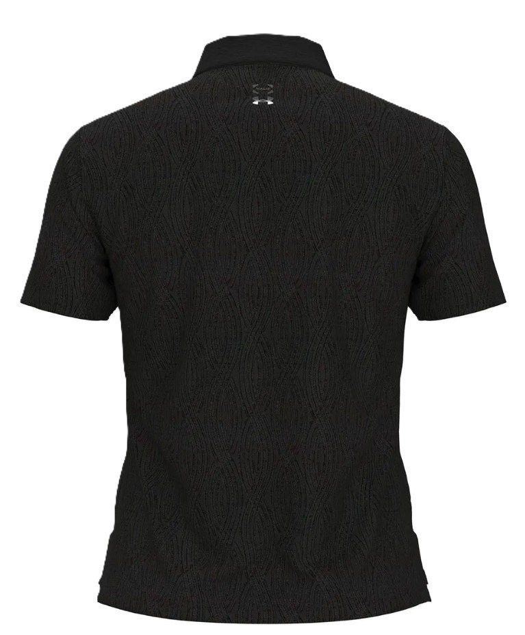 Under Armour Halo Bonded Jacquard dames polo, zwart