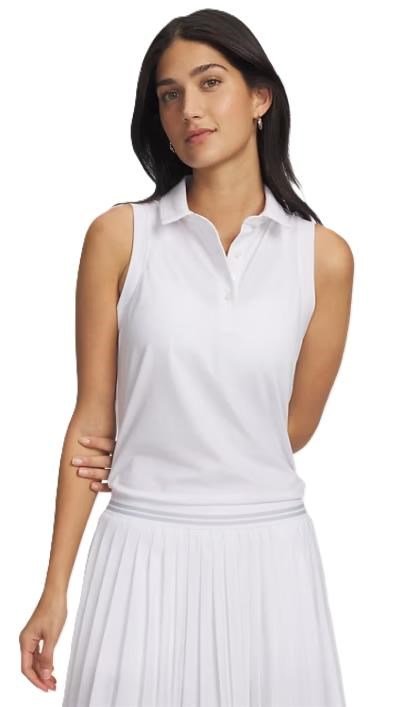 Under Armour Drive Sleeveless dames polo, wit