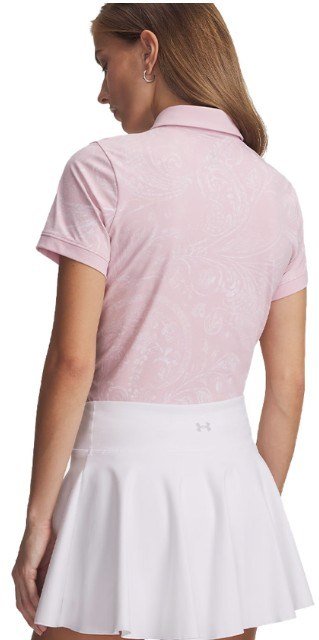 Under Armour Drive Printed dames polo, prime pink/white