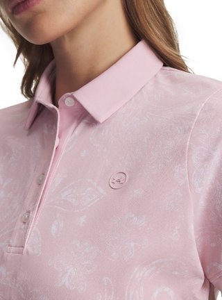 Under Armour Drive Printed dames polo, prime pink/white