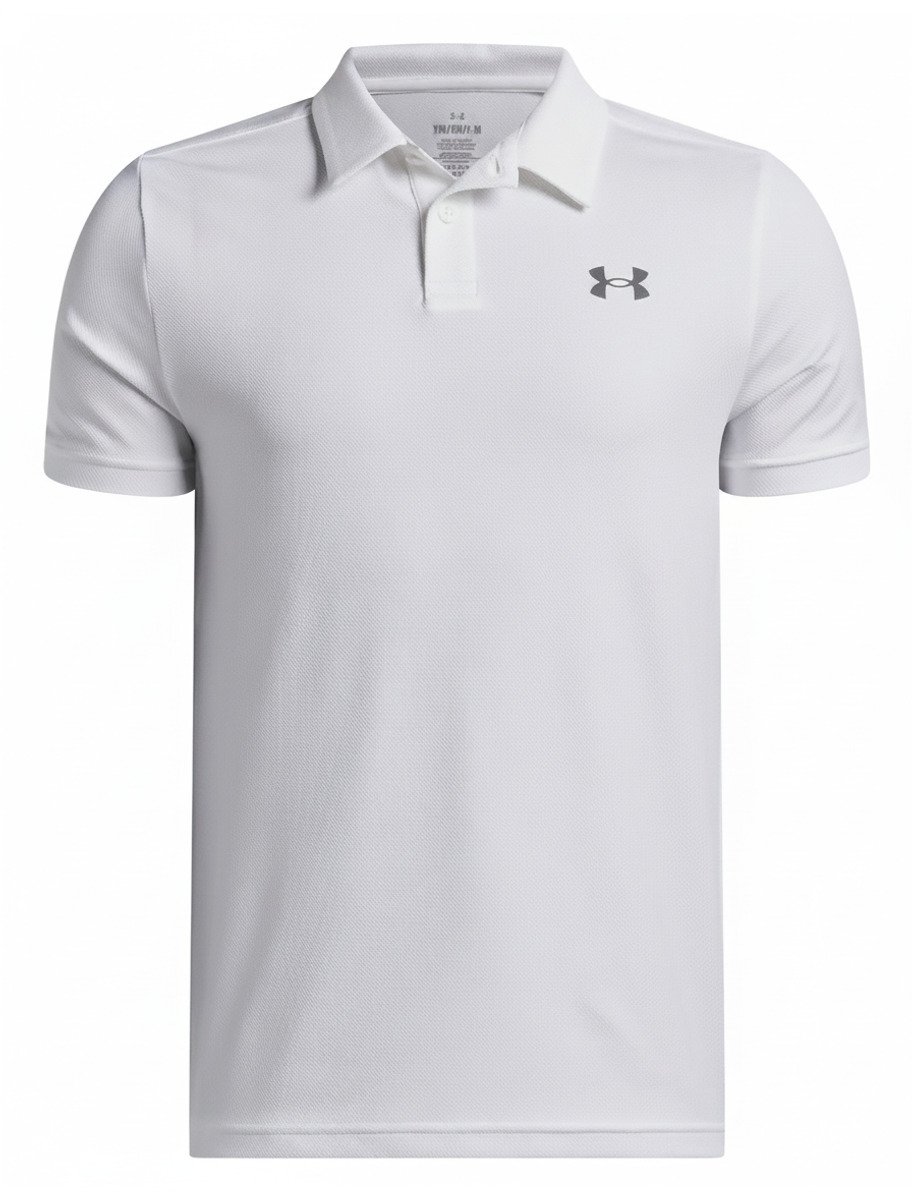 Under Armour Matchplay junior polo, wit/castlerock