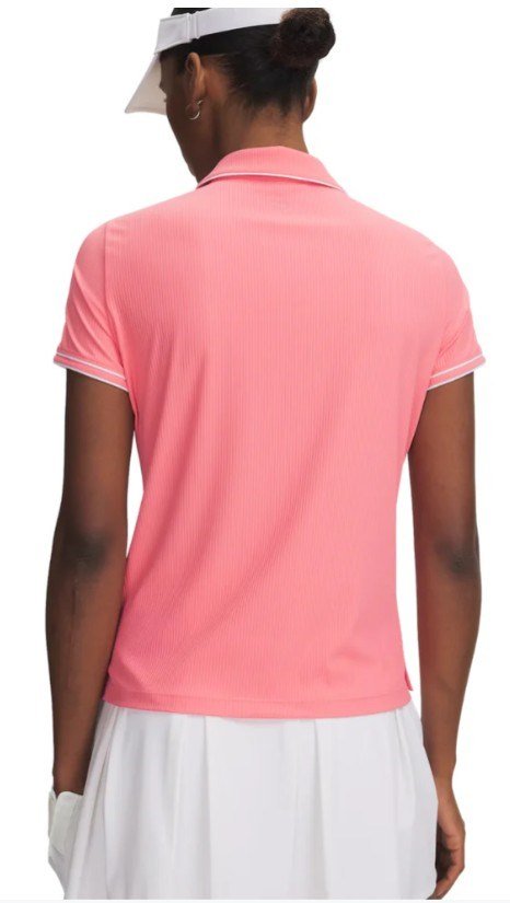 Under Armour Drive Chill dames polo, bittersweet pink/white