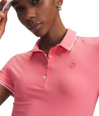 Under Armour Drive Chill dames polo, bittersweet pink/white