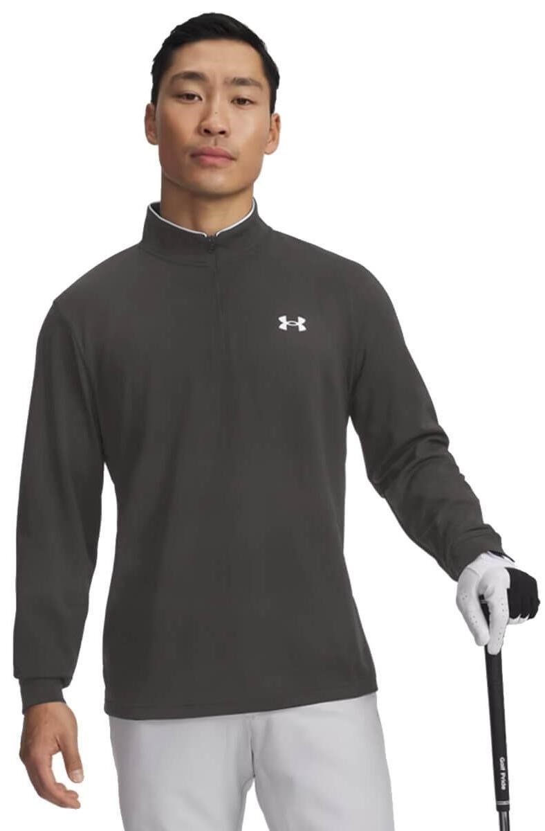 Under Armour MatchPlay 1/4 Zip heren sweater, castlerock/white