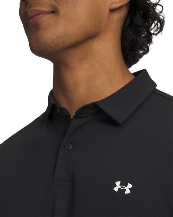 Under Armour Tee To Green Pique heren polo, zwart/wit