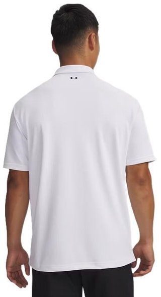 Under Armour Tee To Green Pique heren polo, wit/zwart