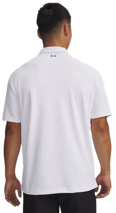 Under Armour Tee To Green Pique heren polo, wit/zwart