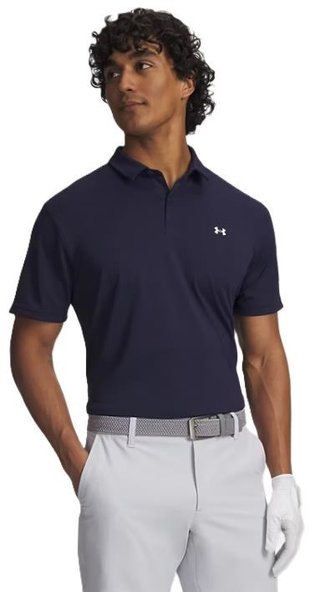 Under Armour Tee To Green Pique heren polo, navy/wit