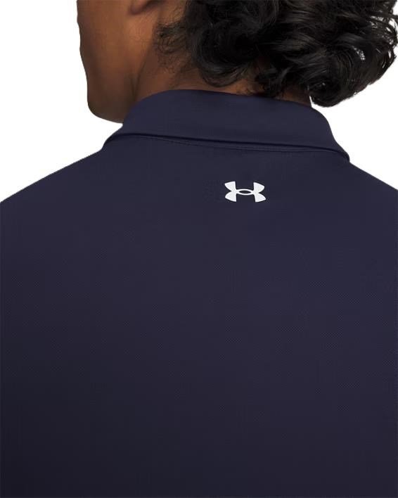 Under Armour Tee To Green Pique heren polo, navy/wit