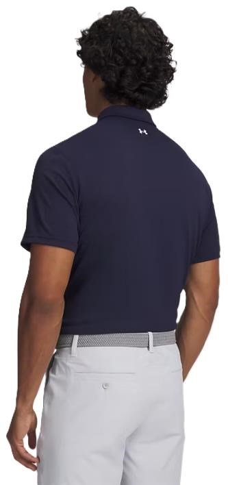 Under Armour Tee To Green Pique heren polo, navy/wit