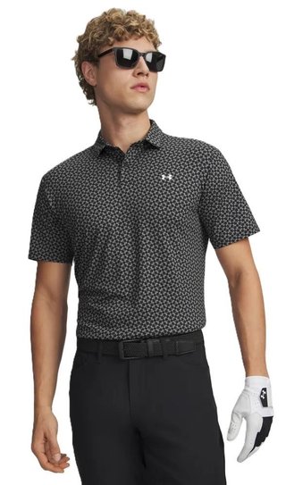 Under Armour T2G Printed heren polo, zwart