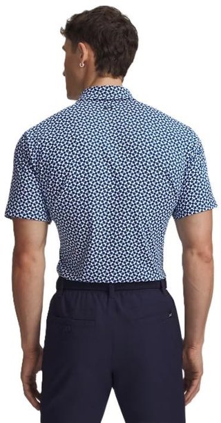 Under Armour UA T2G Printed heren polo, varsity blue/white/midnight navy