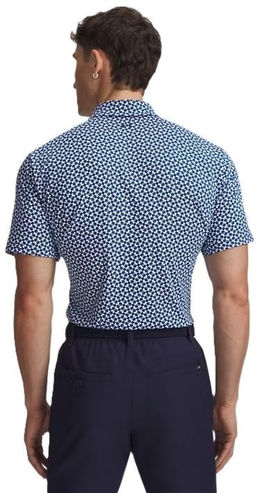 Under Armour UA T2G Printed heren polo, varsity blue/white/midnight navy