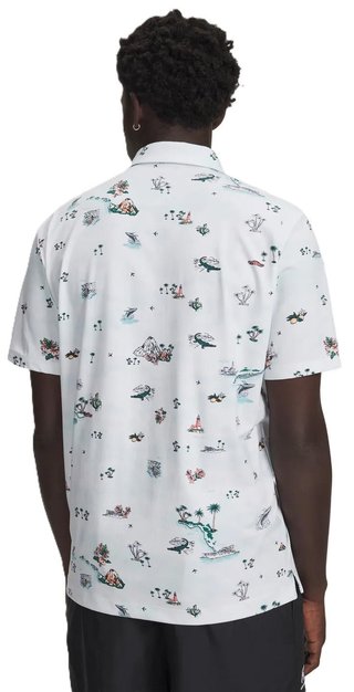Under Armour ArmourDry Golf Trip Printed heren polo, wit