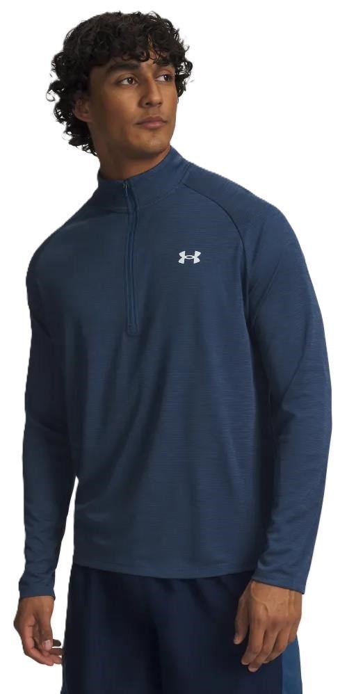 Under Armour Tech Textured 1/2 Zip heren t-shirt, navy
