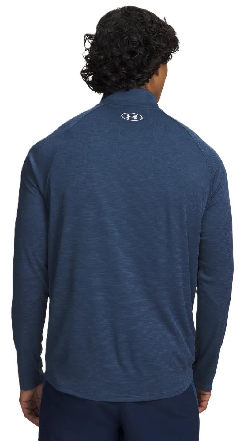 Under Armour Tech Textured 1/2 Zip heren t-shirt, navy