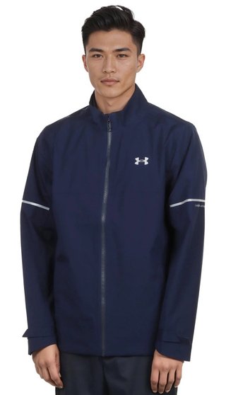 Under Armour Drive Rain heren jack, midnight navy/metallic silver