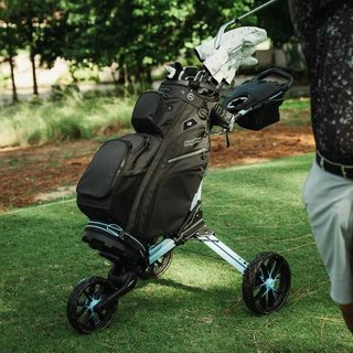 Bag Boy Nitron Auto-Open handtrolley, ijsblauw/wit