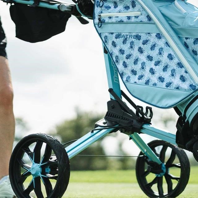 Bag Boy Nitron Auto-Open handtrolley, ijsblauw/wit