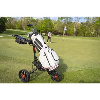 Bag Boy Slimfold Compact handtrolley, blauw/wit