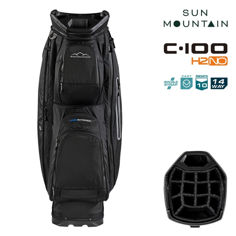 Sun Mountain H2NO C100 Waterproof cart bag, zwart