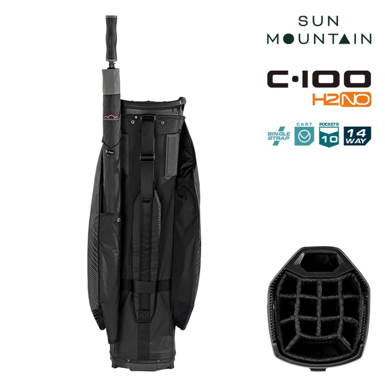 Sun Mountain H2NO C100 Waterproof cart bag, zwart